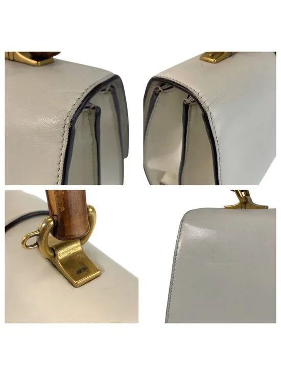 Gucci Dionysus Bamboo White Navy Red Leather 2-Way Shoulder Bag - Picture 5 of 9